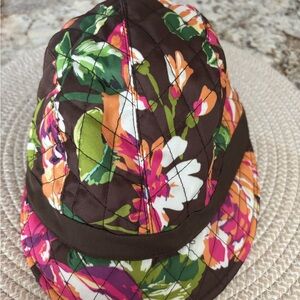 Vera Bradley Kids Floral Quilted Hat - Brown, Green, Pink